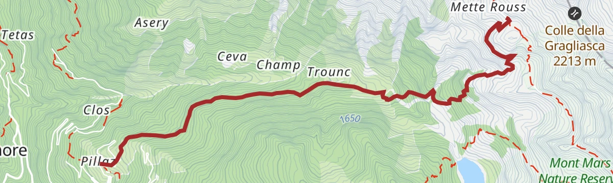 Route map: Al confine tra Valle d'Aosta e Piemonte